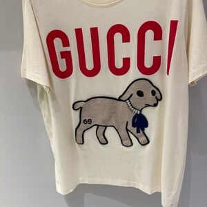 Gucci t-shirt with embroidery and crystal detail
